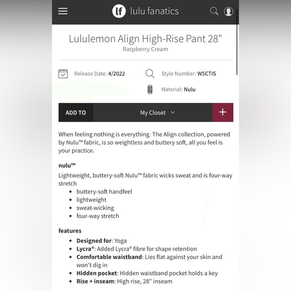 Lululemon Align Highlighter Coral Leggings size 6 - Picture 12 of 17